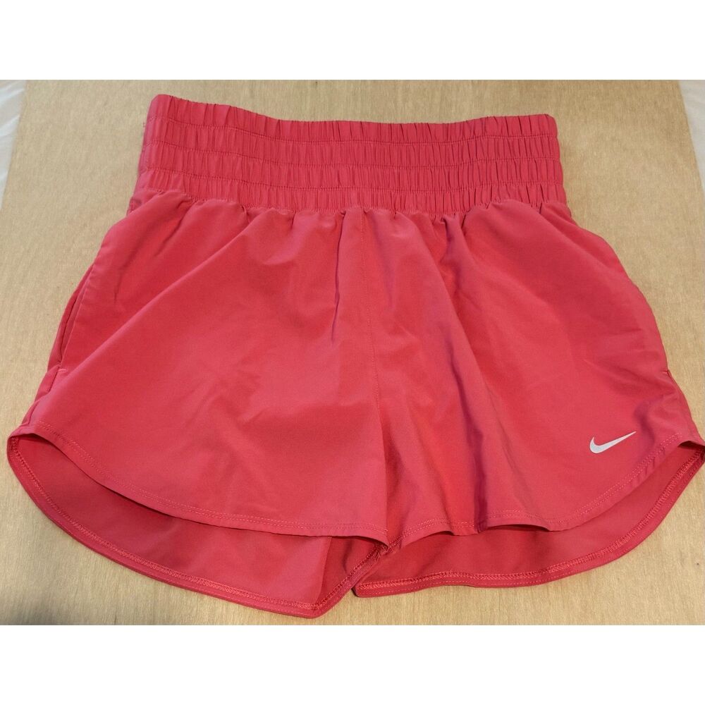 Nike One Dri FIT‎ Ultra High Waisted 3" Shorts Medium Sea Coral Watermelon